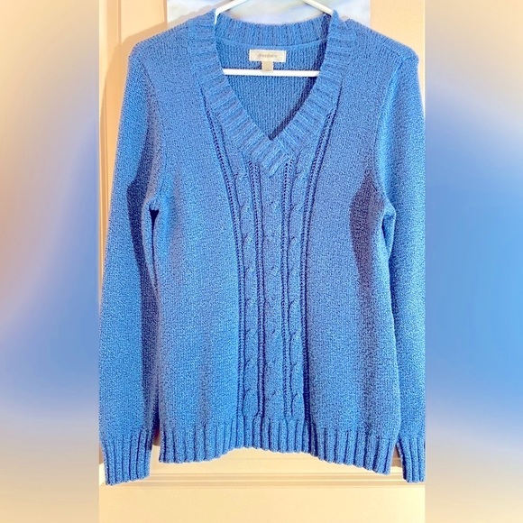 Dress Barn Sz-L VGU(1 owner) V-Neck Pull-on Sweater- Still Clean & Soft Like New - Picture 3 of 16